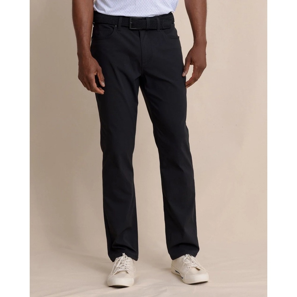 Southern Tide Jack Performance Pant 36x30 Caviar Black Golf Travel Trousers NWT